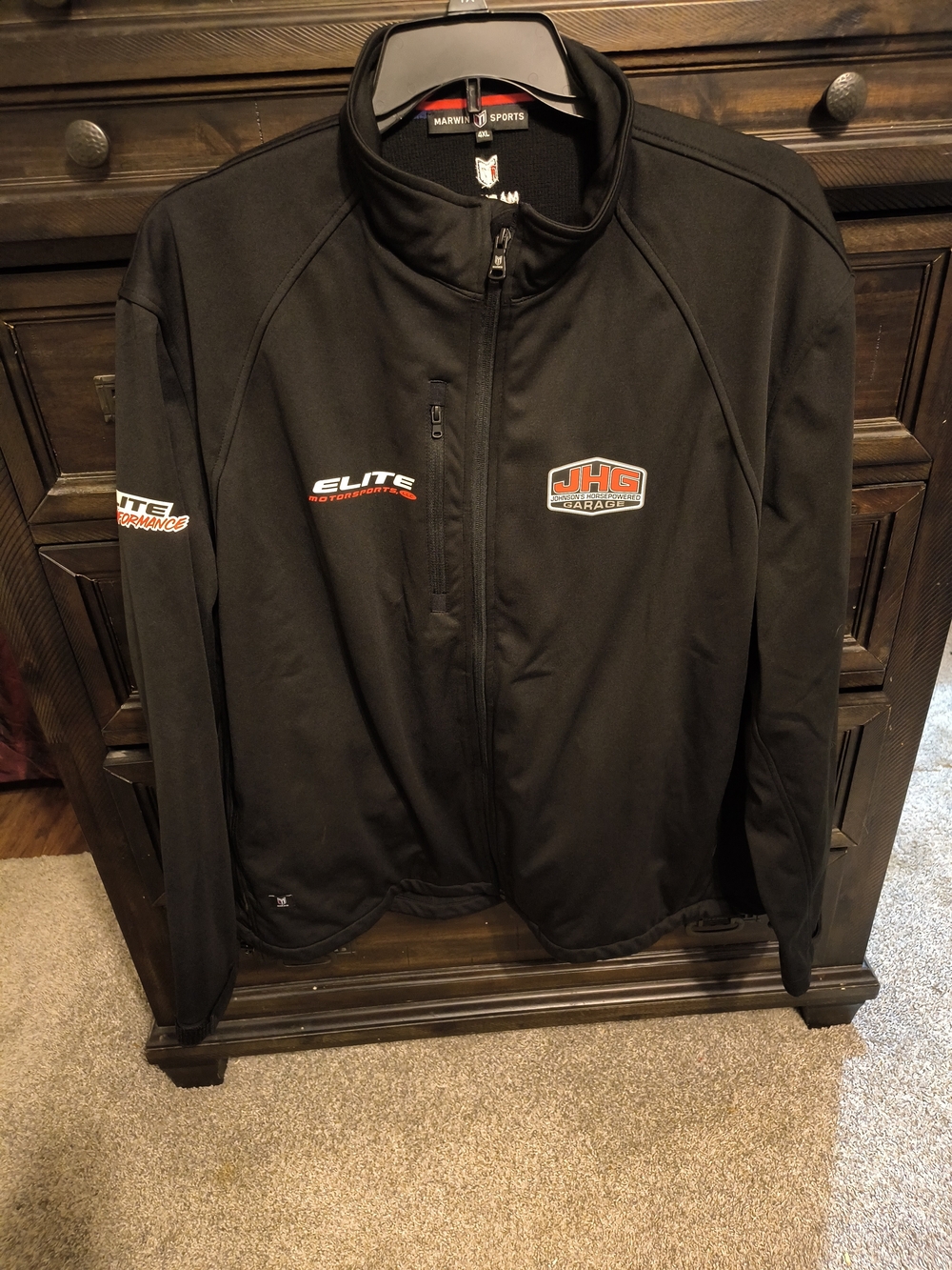 JHG Garage Men's Black Lightweight Softshell Jacket